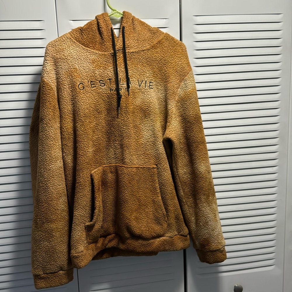 Men Letter soft Hoodie, Large